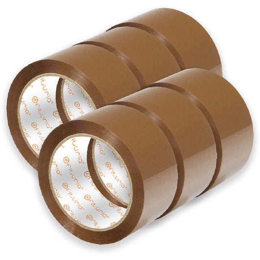 Cinta Adhesiva Marrón para Embalaje de Cajas Mudanza y Envíos 50x66 (6uds) - Ofituria
