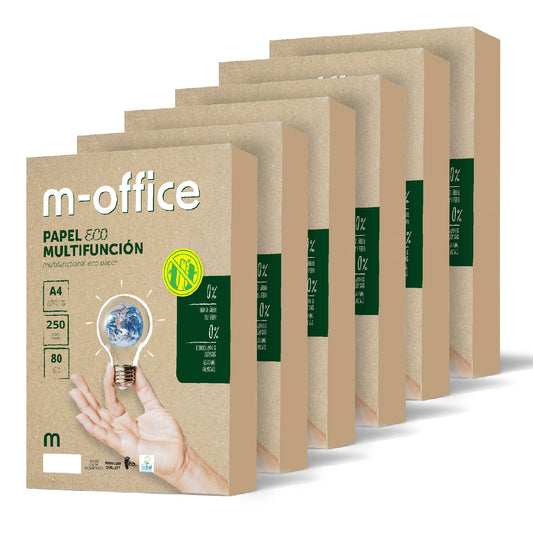 6 Paquetes - Papel Reciclado din A4 80gr 250Hojas para Fotocopiadora e Impresora  · m-office