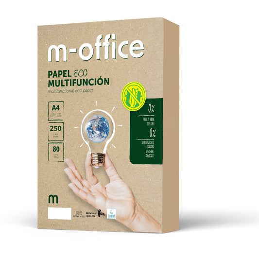 1 Paquete - Papel Reciclado din A4 80gr 250Hojas para Fotocopiadora e Impresora · m-office