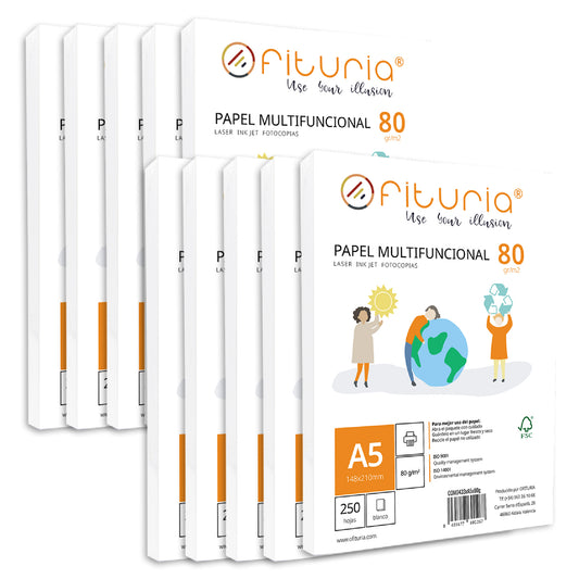 Paquete de Folios A5 2500 Hojas- Ofituria
