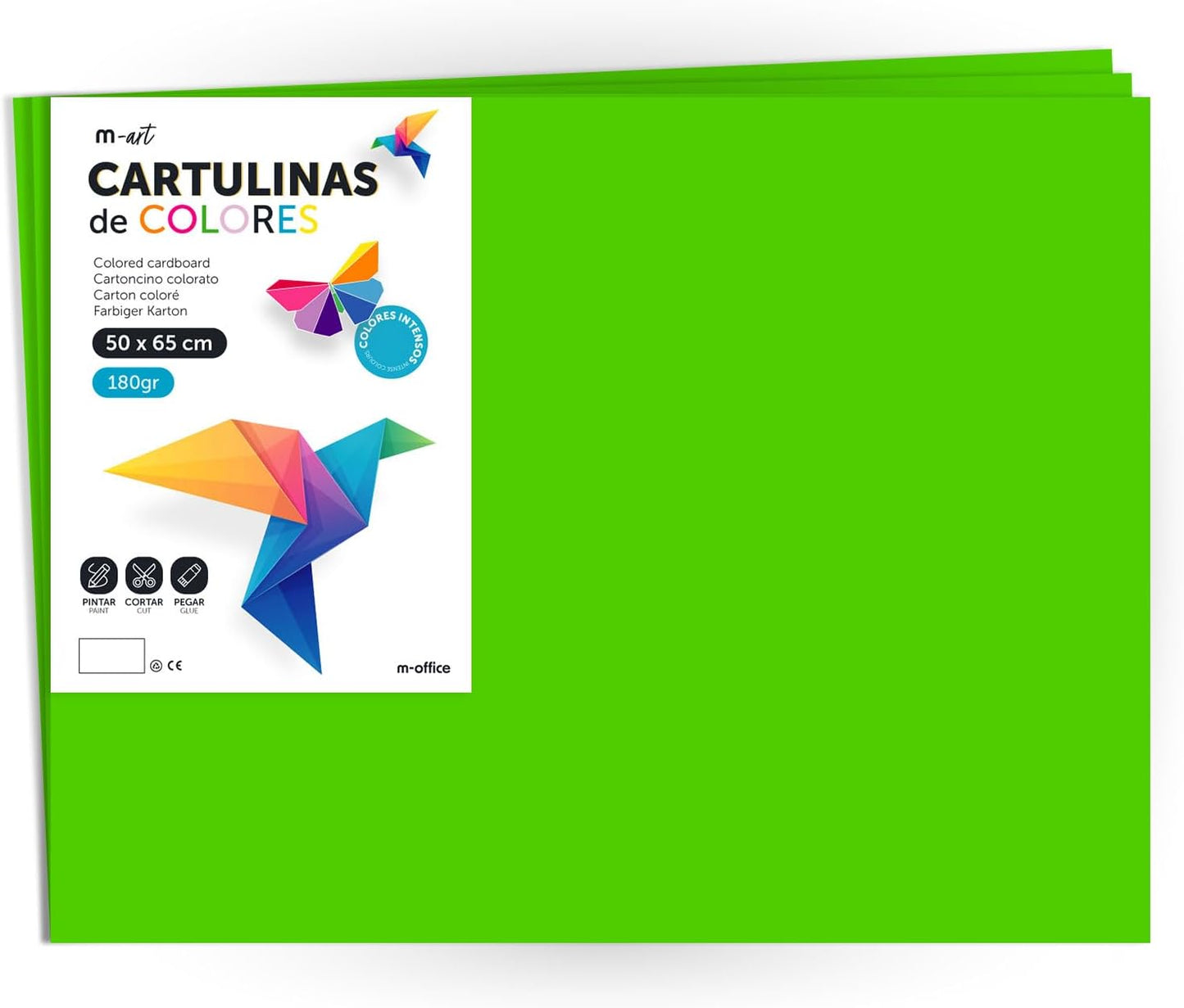 Cartulina 50x65 de 180gr Colores Intensos· m-office