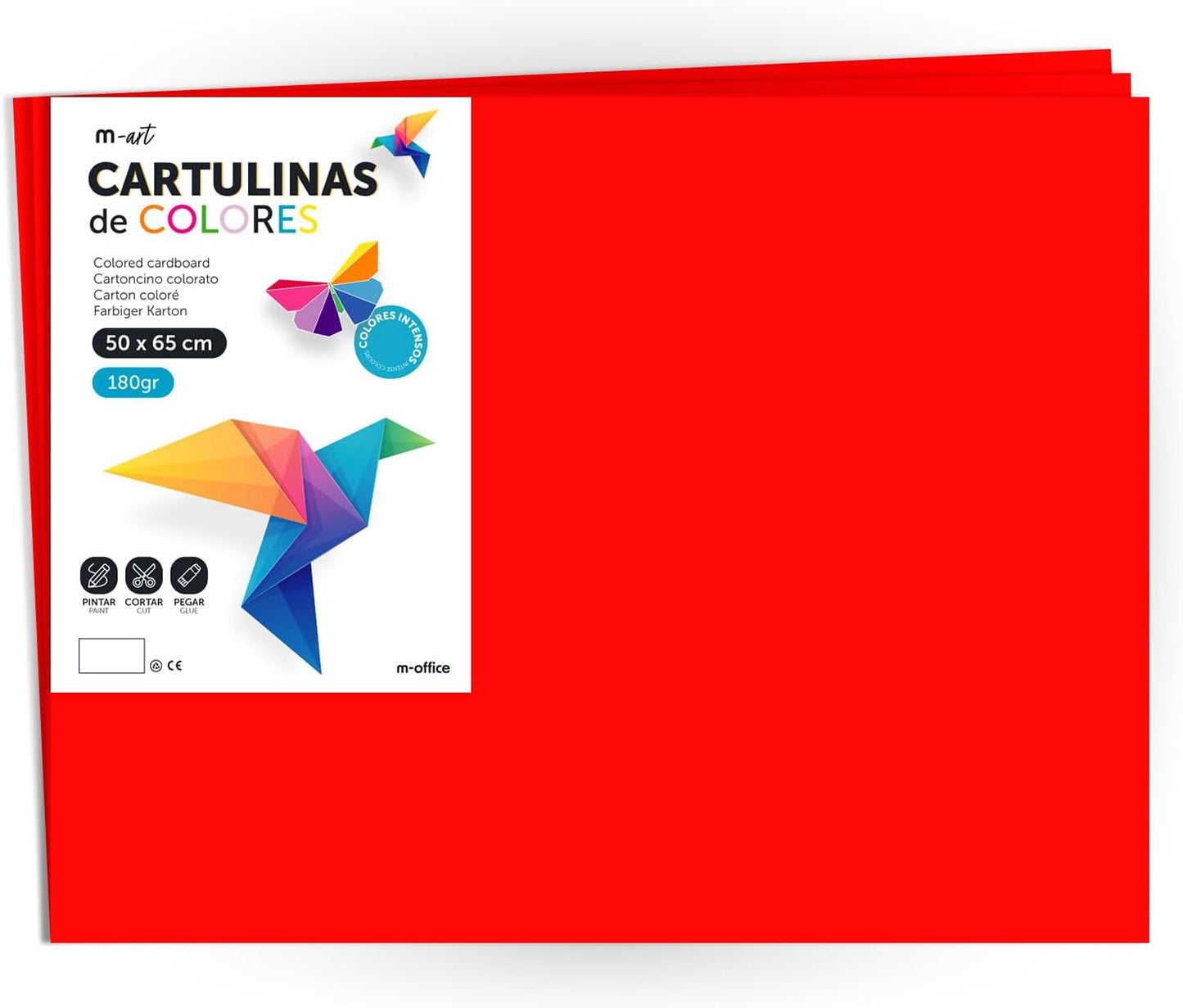 Cartulina 50x65 de 180gr Colores Intensos· m-office