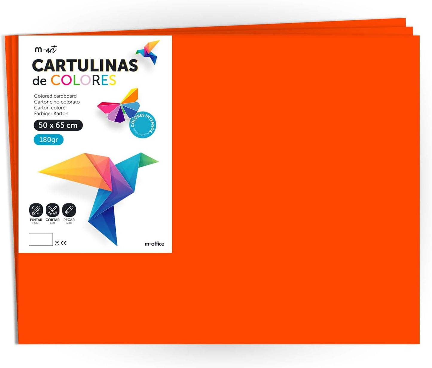 Cartulina 50x65 de 180gr Colores Intensos· m-office