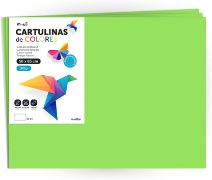 Cartulina 50x65 de 180gr Colores Intensos· m-office