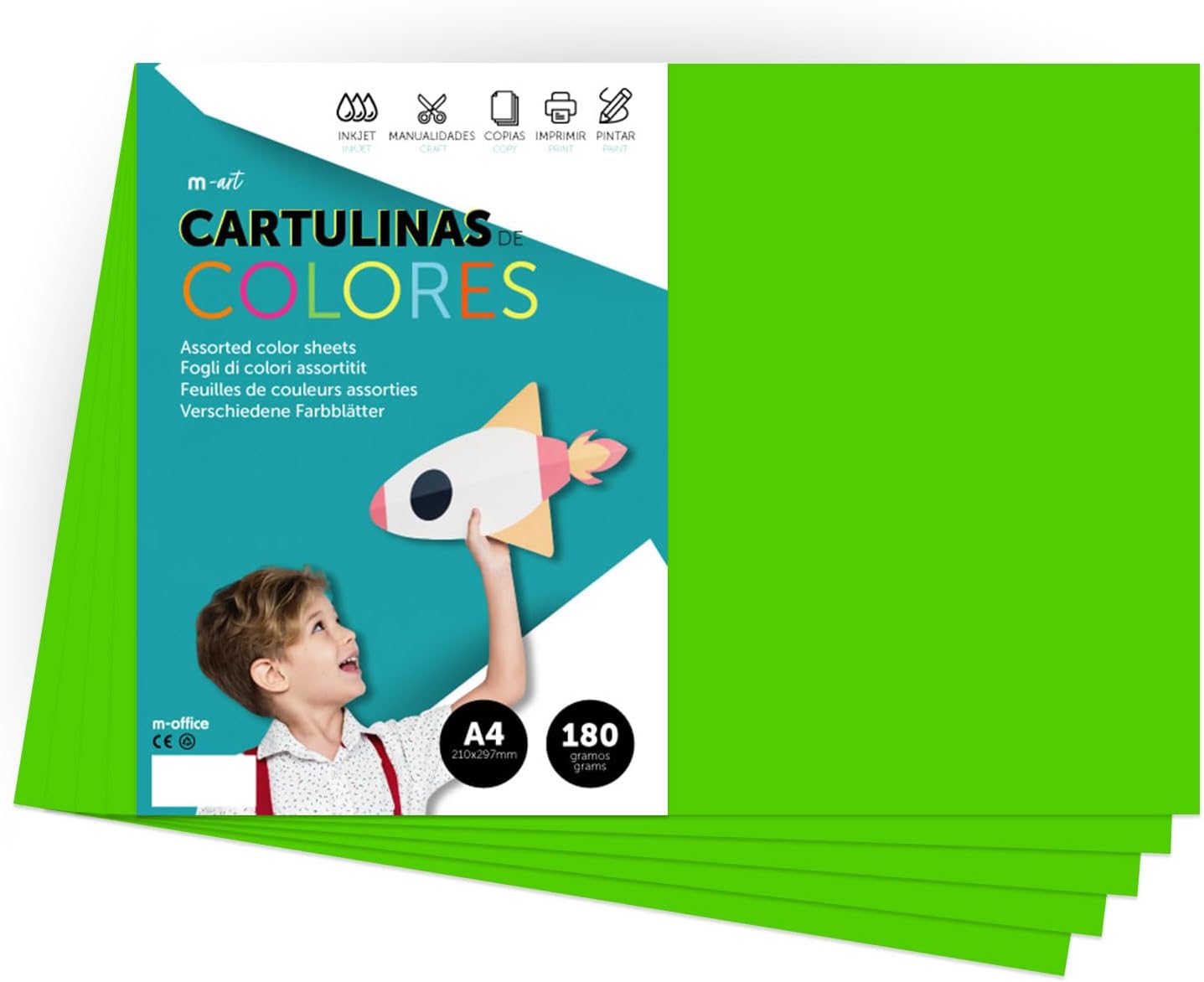 Cartulina A4 de 180gr Colores Intensos · m-office