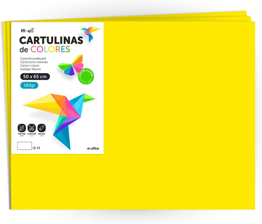 Cartulina 50x65 de 180gr Colores Fluor · m-office