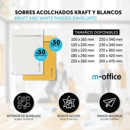 Sobres Acolchados Kraft y Blanco · m-office