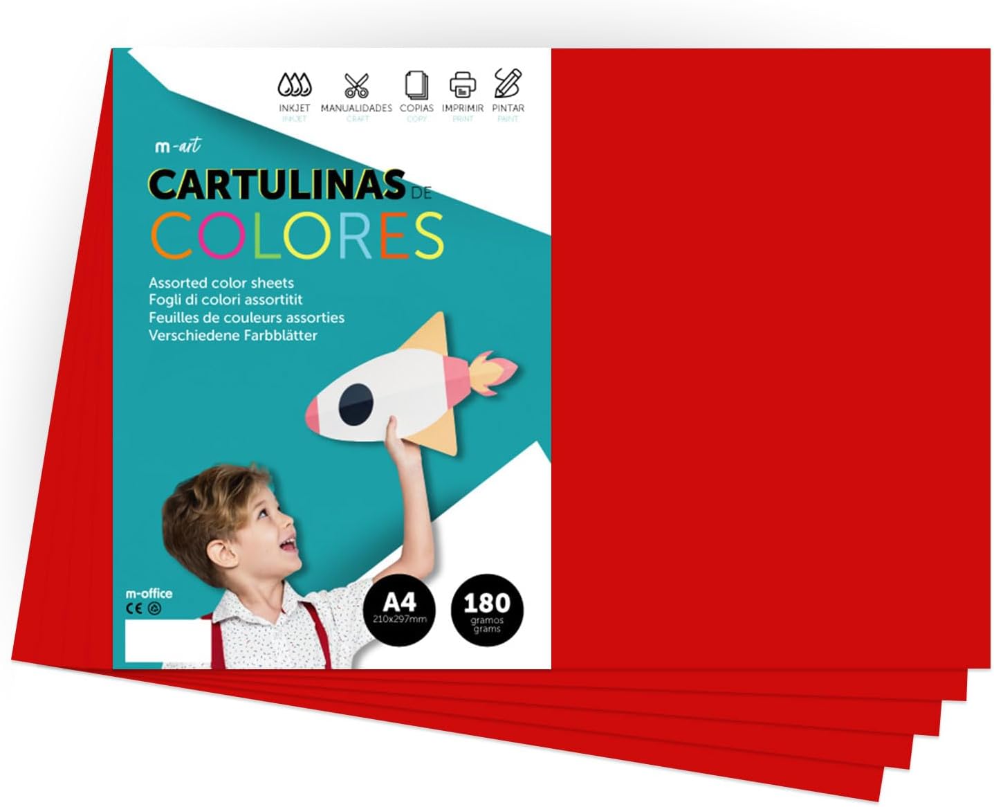 Cartulina A4 de 180gr Colores Intensos · m-office